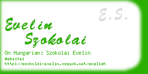 evelin szokolai business card